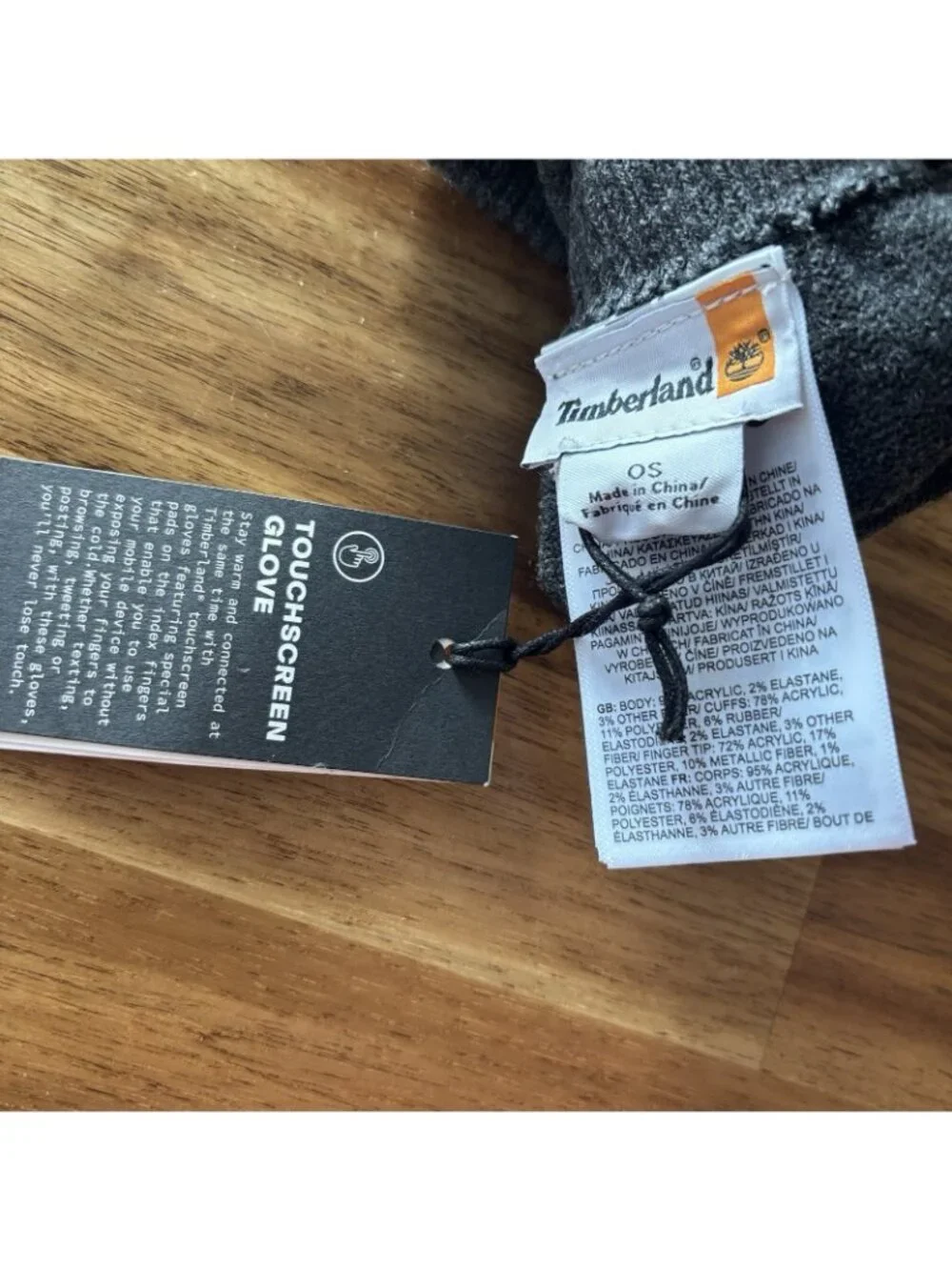 Timberland‎ Women’s Winter Gloves Gray ONE SIZE Fits XS- SMALL - MEDIUM NWT